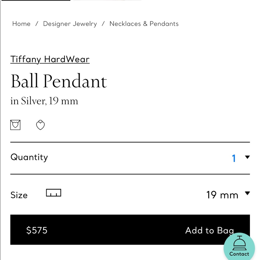 Tiffany Hardwear Ball Pendant Necklace 19mm - Picture 5 of 5